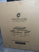 Picnic Table and Bench Set