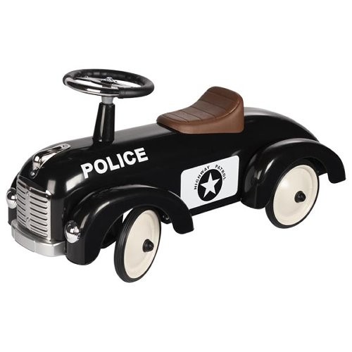 Goki metal police car pull - metal,