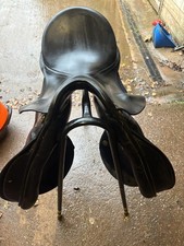 18in Kieffer Gp Saddle Black Leather