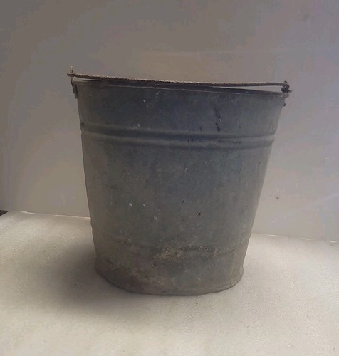Vintage galvanized bucket see - galvanized,