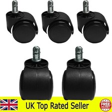 5 x 50mm Double Wheel Office Chair Castors- Non Marking