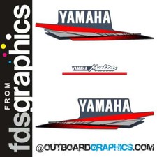 Yamaha 3hp Malta outboard engine decals/sticker kit
