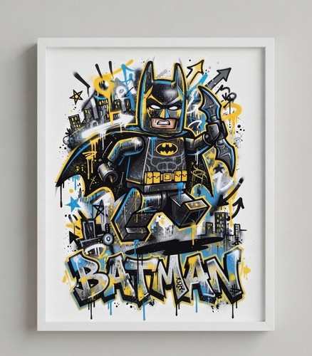 Gloss lego batman print - a4,