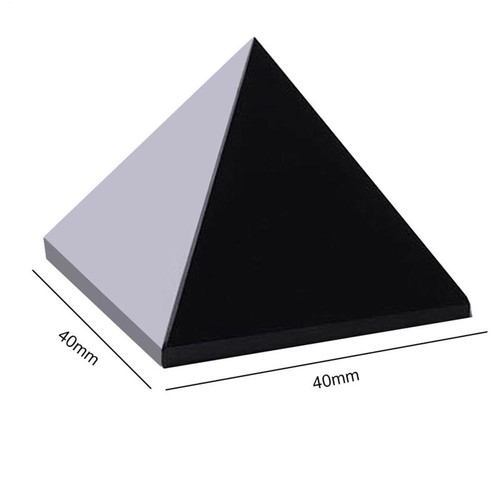 Pyramid black obsidian crystal - pyramid,