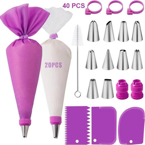 Silicone piping bags and tips - and,
