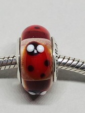 PANDORA-LADYBIRD RED MURANO