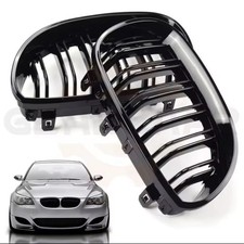 BMW 5 SERIES E60 E61 KIDNEY GRILLE GRILL FRONT TWIN SLAT GLOSS BLACK 2003-2010