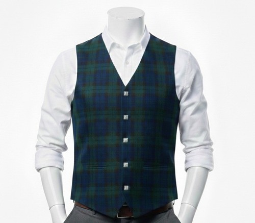 Men black watch tartan - black,