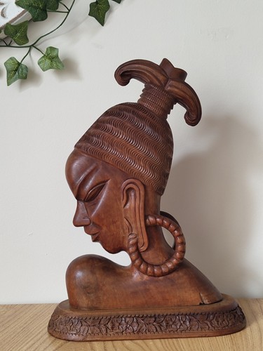Hand carved wooden african - hand-carved,