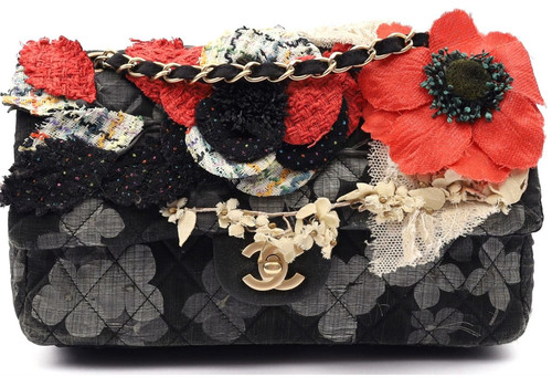 Chanel flap silk handbag - chanel,