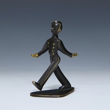 Walter Bosse Small Bronze Figurine HOTEL LIFT BOY Signed BALLER AUSTRIA - 11.7cm