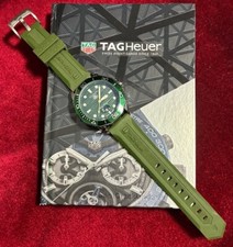 TAG Heuer 21.5mm Formula 1 F1 Green Rubber Watch Strap.