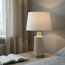 Cream Ceramic Table Lamp with