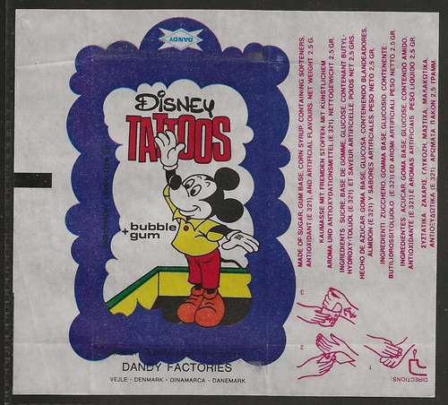 Dandy gum wrapper disney - dandy,