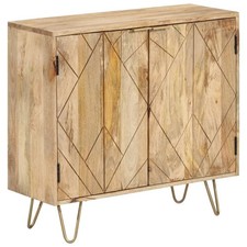 Solid Wood Mango Sideboard Side Storage Cabinet Organiser Furniture vidaXL