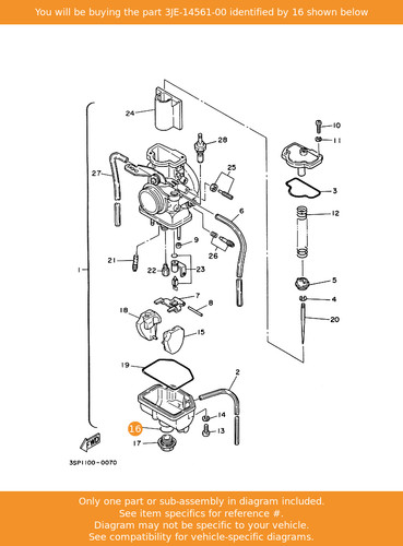 Yamaha ring 3je 14561 00 - yamaha, o-ring,