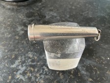 ANTIQUE STERLING SILVER CHEROOT CASE HOLDER.  CHESTER. ENGRAVED INITIALS & DATE