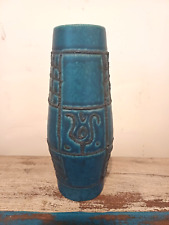 1970s West German  blue textured Bay vase 659-20