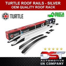 ROOF RACK RAILS BARS NO DRILL for FORD TRANSIT CONNECT 14-20 SILVER LWB