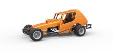 1/18 3D printed Vintage Asphalt Modified Stock Car V6