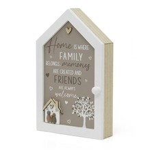 Wooden Key Cabinet with 3D