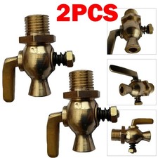 2pk Tractor Radiator Engine Block Drain Tap Brass 1/4 Bsp Nuffield Leyland 30007