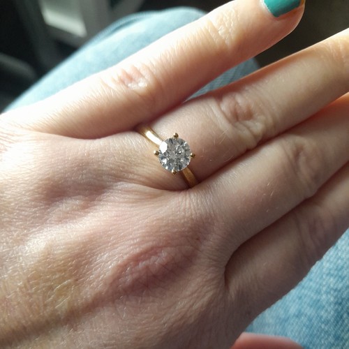 Solitaire diamond engagement - diamond,