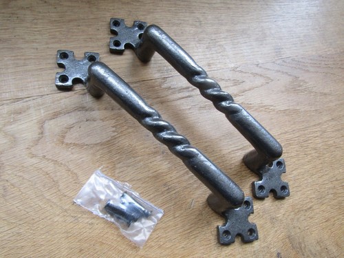Rustic iron door pull handle