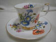 QUEEN'S CHINA  FLOWER OF THE MONTH" CUP & SAUCER."HOWARTH".