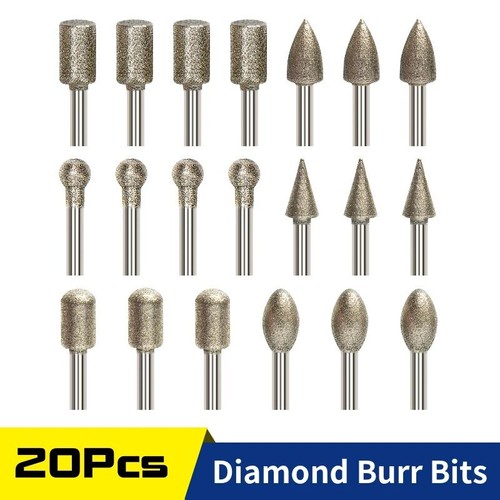 20pc diamond burr set - burr,