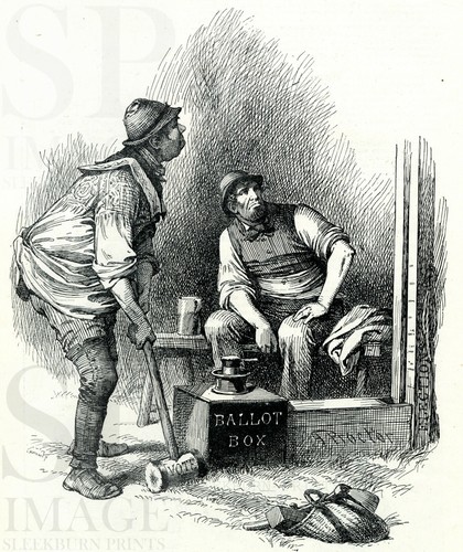 1893 political cartoon - political, ballot