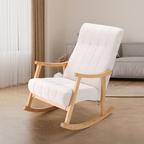 Soft wooden rocking chair - wooden,