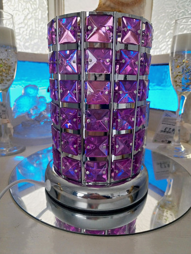 Purple pink crystal table - crystal,