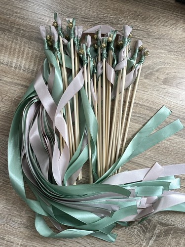Coloured wedding wands with - coloured,