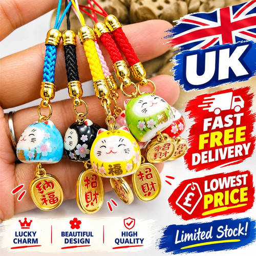 Lucky cat phone strap - lucky, keychain