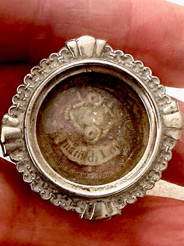 Rare antique reliquary with - x,