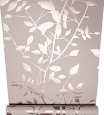 Purple Grey Floral Wallpaper