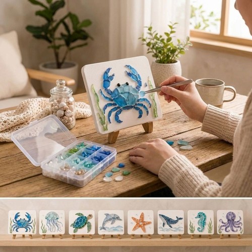 Sea glass art kit - glass, kit,diy