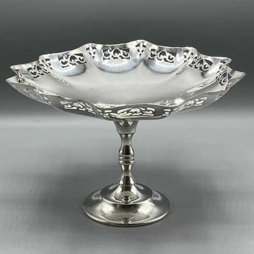 Antique silver plated tazza - silver,