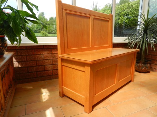 Solid oak monks bench - solid,