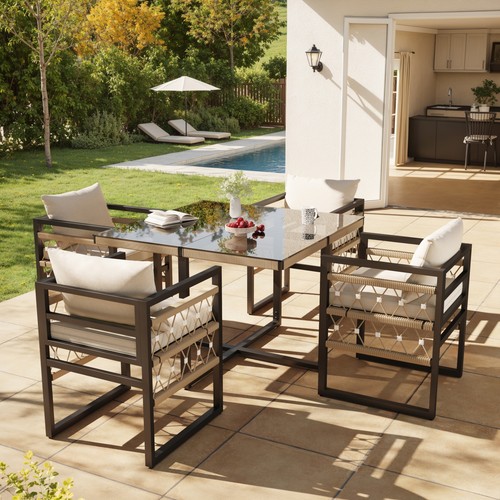 Garden glass dining - table, and