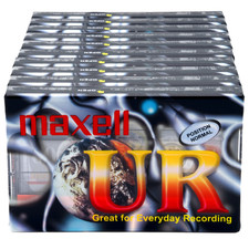 10 X MAXELL UR 60 MINUTES BLANK AUDIO CASSETTE TAPES (2005) BRAND NEW & SEALED