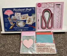 Set of 3 Mini Craft Kits - Pergamano, Quilling, Embossed Card Kit