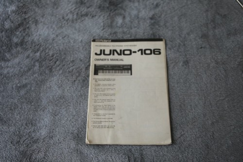 Roland juno 106 mamual - roland, mamual..