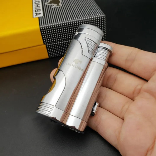 New silver windproof - silver, butane