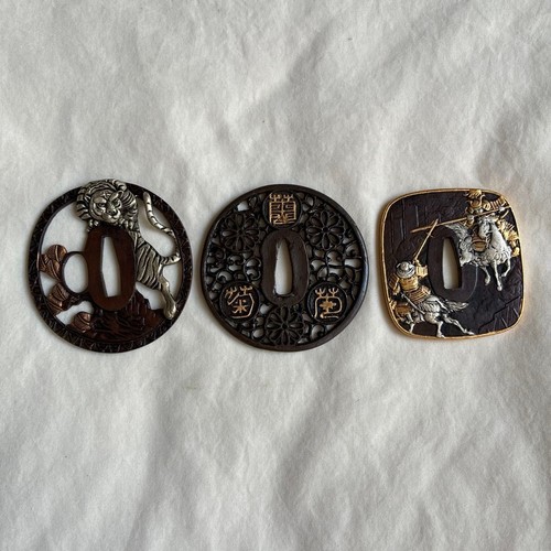 Japanese tosogu tsuba set - tosogu,