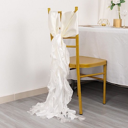 Ivory curly willow chiffon - 5,
