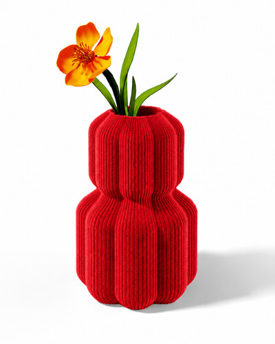 Modern ribbed flower vase - modern,