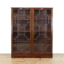 Antique Georgian Style Mahogany Glazed Bookcase (M-6236)