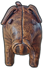 Rare Leather Pig Footstool